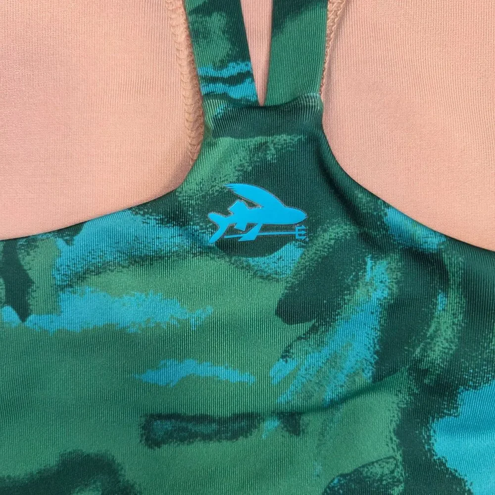 Patagonia Women's Nanogrip Cami Top Cliffs and Waves: Conifer Green S